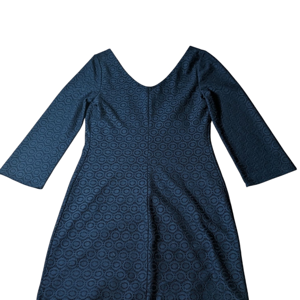 Elegant Blue Patterned Dress